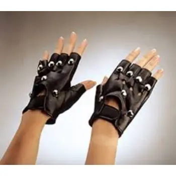 Studded Fingerless Gloves 